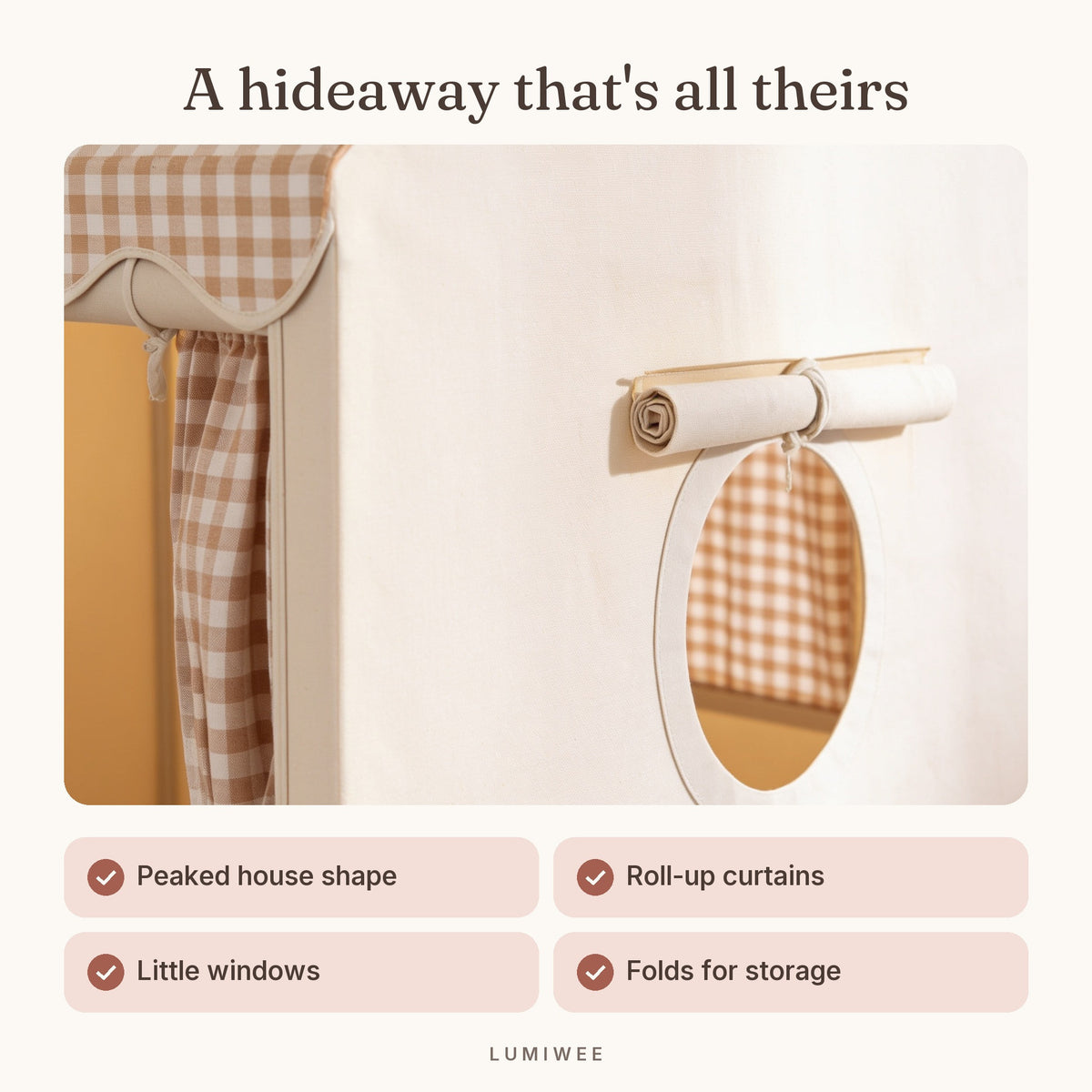 Lumiwee infographic: Hideout - A hideaway that's all theirs