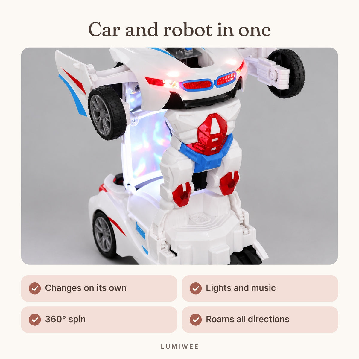 Lumiwee infographic: Morph - Car and robot in one