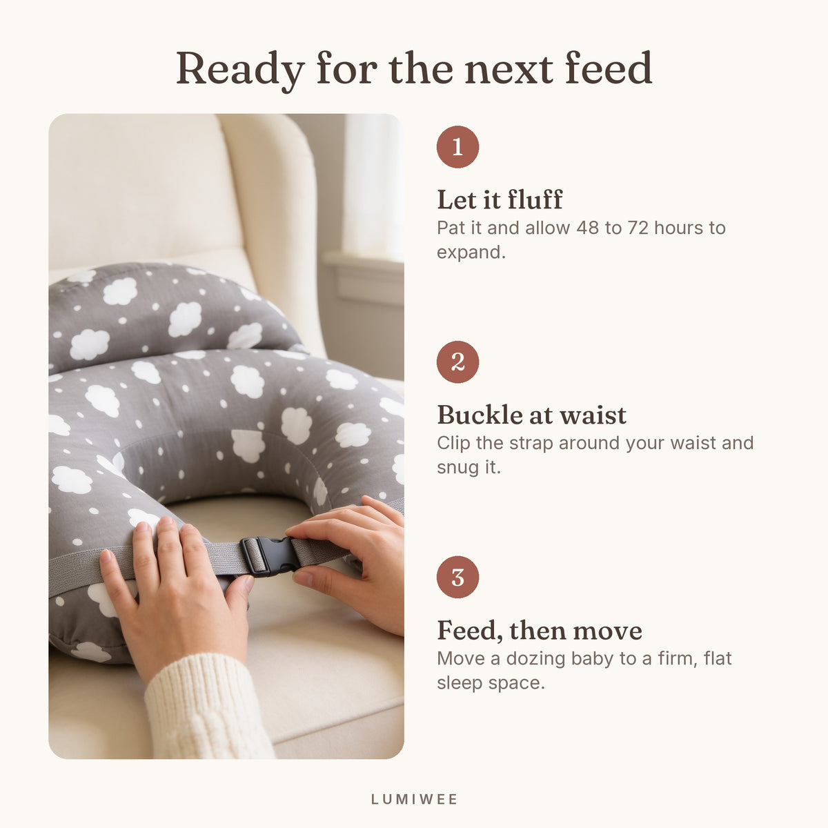 Lumiwee infographic: Nursing - Ready for the next feed