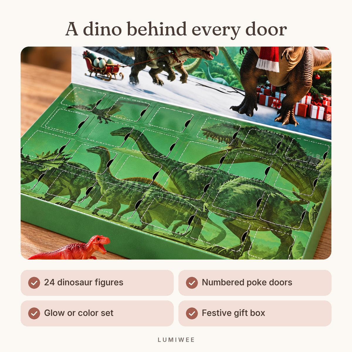 Lumiwee infographic: Roar - A dino behind every door