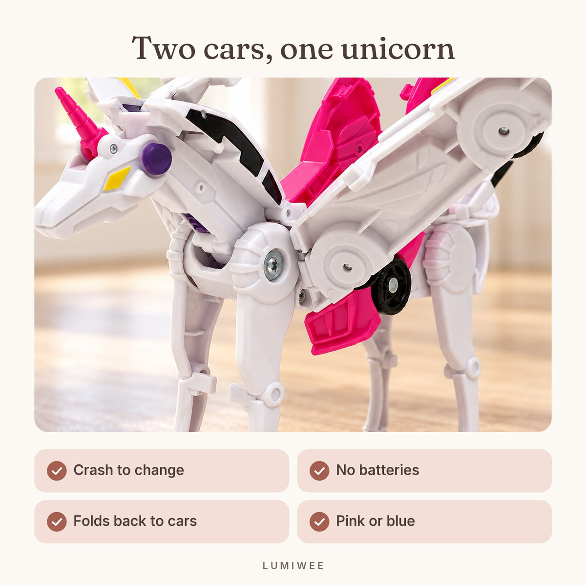 Lumiwee infographic: Sparkle - Two cars, one unicorn