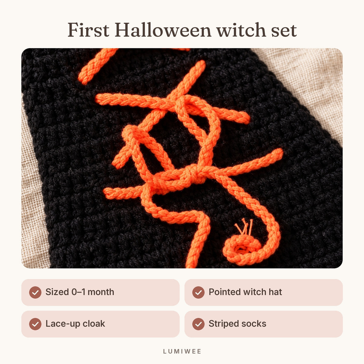 Lumiwee infographic: Witch - First Halloween witch set