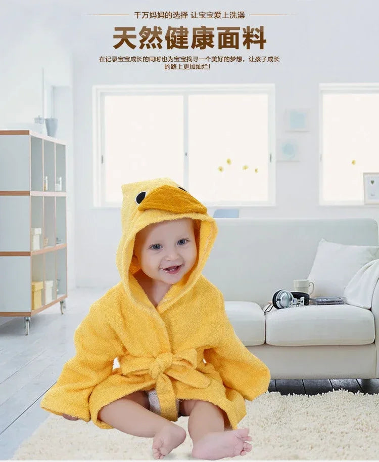 Lumiwee Drift Kids Robe, Hooded Animal Bathrobe