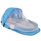 Lumiwee Folding Portable Baby Crib with Net & Canopy