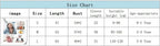Kids bathrobe size chart: S 47 cm, M 53 cm, L 63 cm long, with bust, sleeve, height 0-120 cm and ages 0-6 years