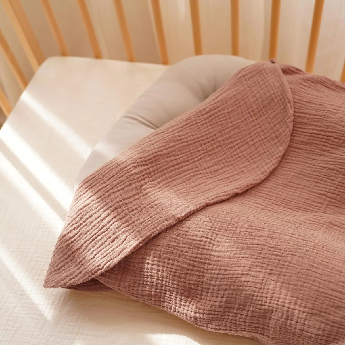 Muslin Cotton Newborn Baby Nest Slipcover Soft and Breathable Lounger Cover for Infant Girls Boys Gifts 2PCS Baby Lounger Cover
