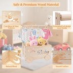 Lumiwee Acorn Baby Shower Gift Crate & Wooden Toy Box