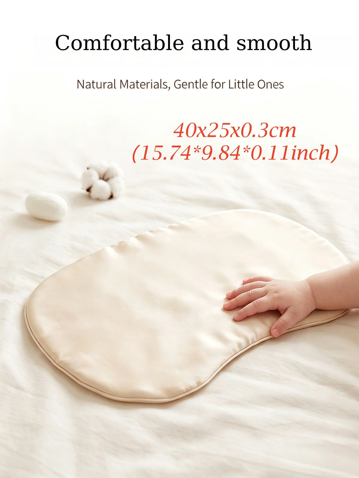 Soft Silk Cloud Baby Pillow Breathable Infant Neck Support Cushion, Zero‑Flat Height Sleep Pillow for Newborns