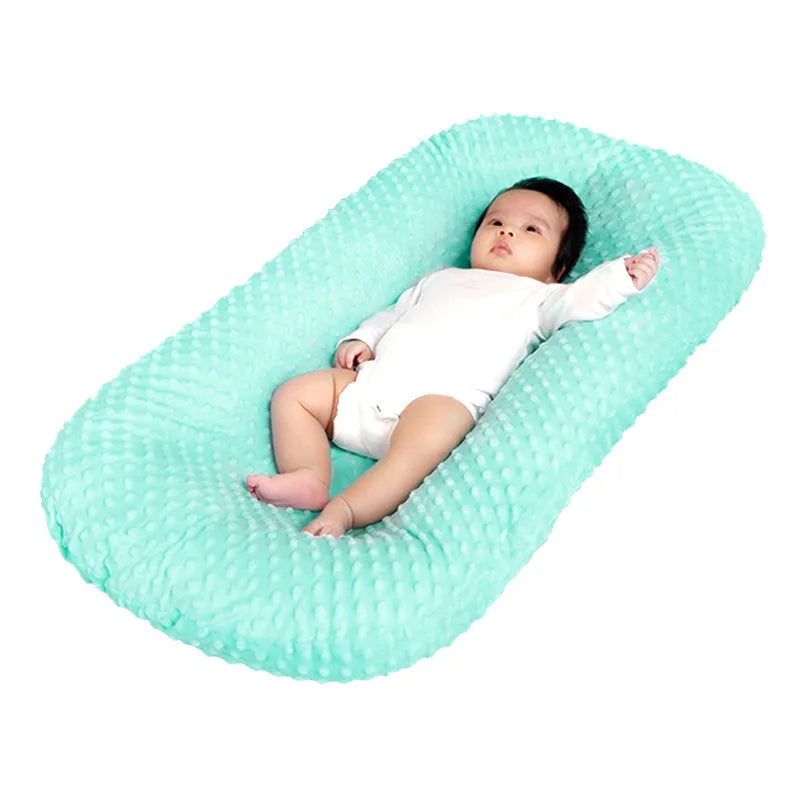 Only Cover Ultra Soft Removable Baby Nest Bed Cover Solid Color Newborn Slipcover Lounger Cover Sleeping Pad Flat Sheet for Crib