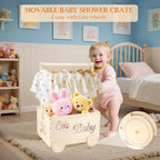 Lumiwee Acorn Baby Shower Gift Crate & Wooden Toy Box