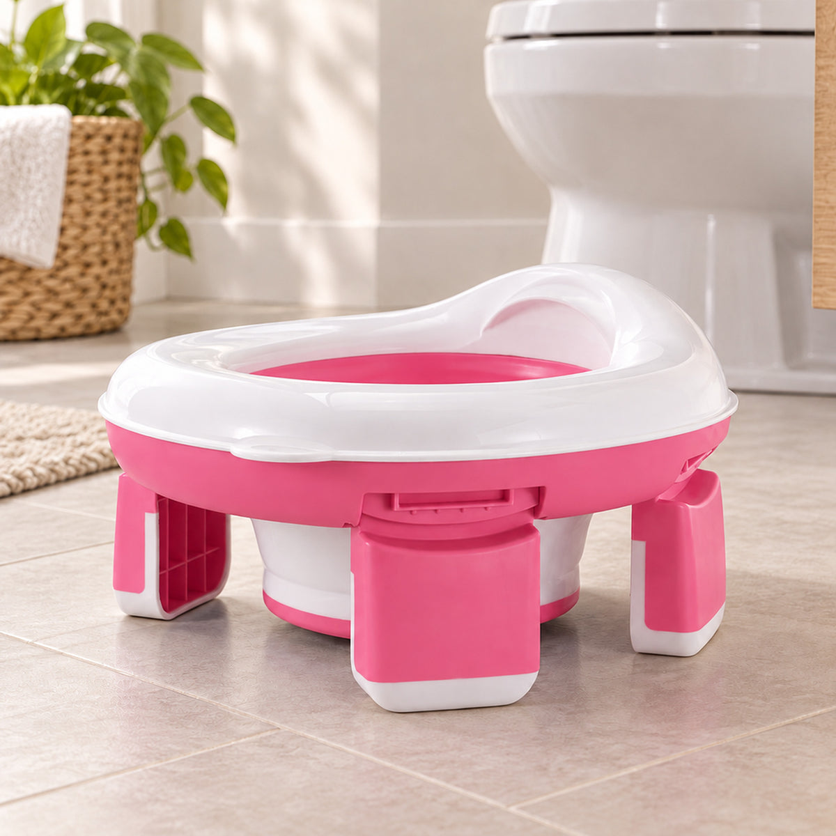 Lumiwee 2-in-1 Travel Potty & Toilet Training Seat, Pink option