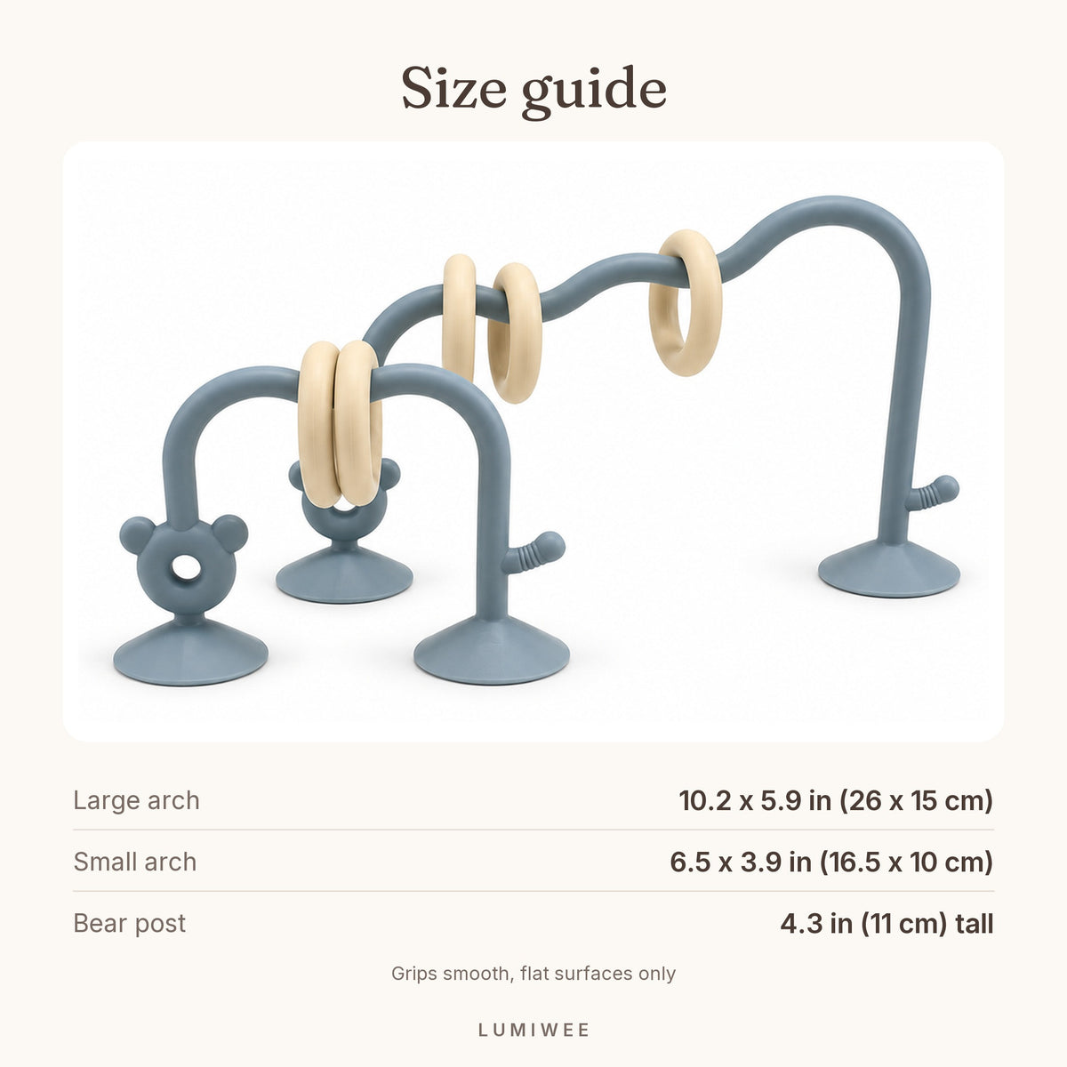 Lumiwee infographic: Abacus - Size guide