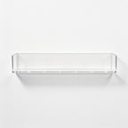 Lumiwee Aspen wall-mounted picture book shelf: clear acrylic book ledge on a white background