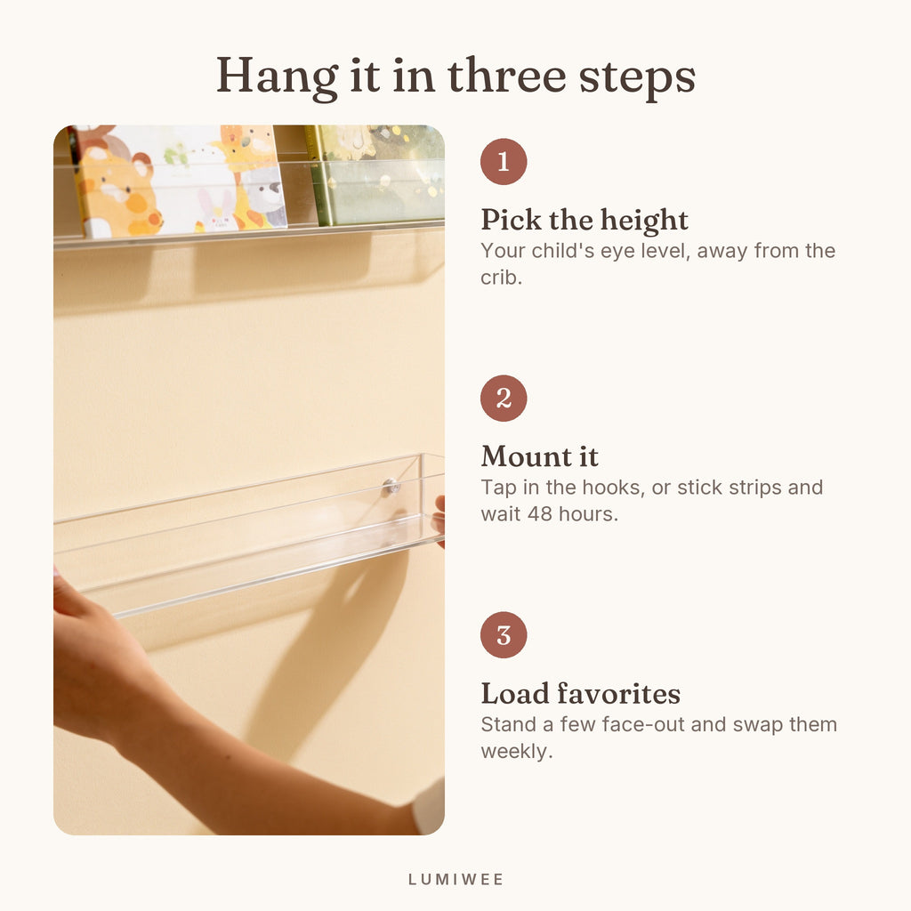 Lumiwee infographic: Aspen - Hang it in three steps
