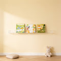 Lumiwee Aspen wall-mounted picture book shelf, 1 Pc – Nail Mount option, in a bright room