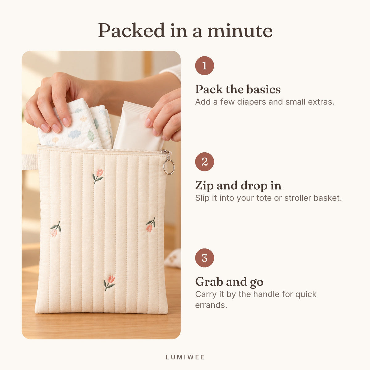 Lumiwee infographic: Bloom - Packed in a minute