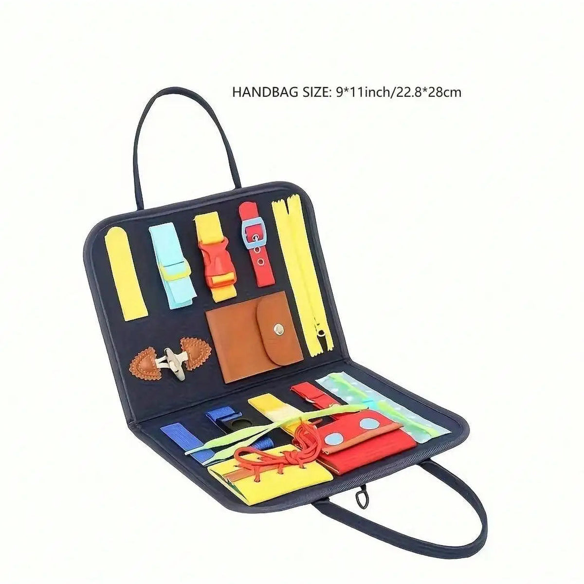 Lumiwee Bramble Montessori Busy Board for Toddlers, Navy Compact option