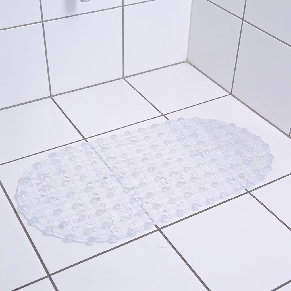 Lumiwee Brook kids suction-cup shower mat: the mat on 30 cm floor tiles for scale