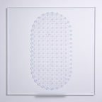 Lumiwee Brook kids suction-cup shower mat: clear oval shower mat on a white background