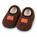 Lumiwee Burrow Non-Slip Toddler Slipper Socks, Brown option