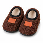 Lumiwee Burrow Non-Slip Toddler Slipper Socks, Brown option