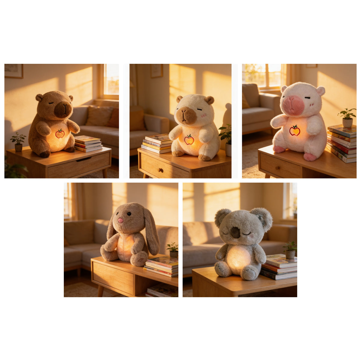 Lumiwee Capy breathing plush: all five Capy plush styles