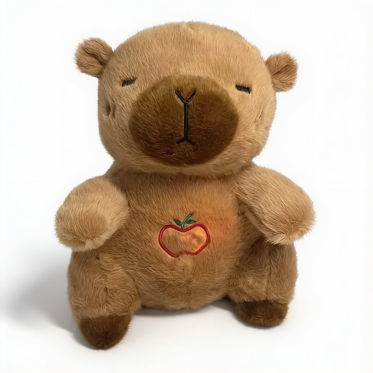 Lumiwee Capy breathing plush: brown capybara plush on a white background