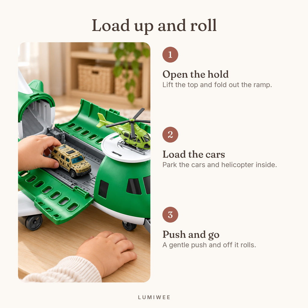 Lumiwee infographic: Cargo - Load up and roll