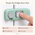 Lumiwee infographic: Fridge Lock - Keeps the fridge door shut