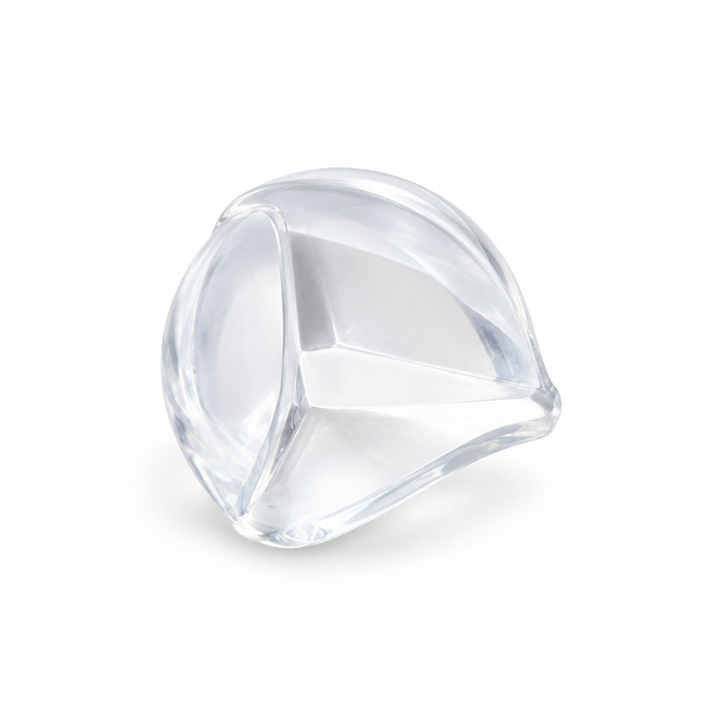 Clear Lumiwee corner guard for baby proofing on a white background