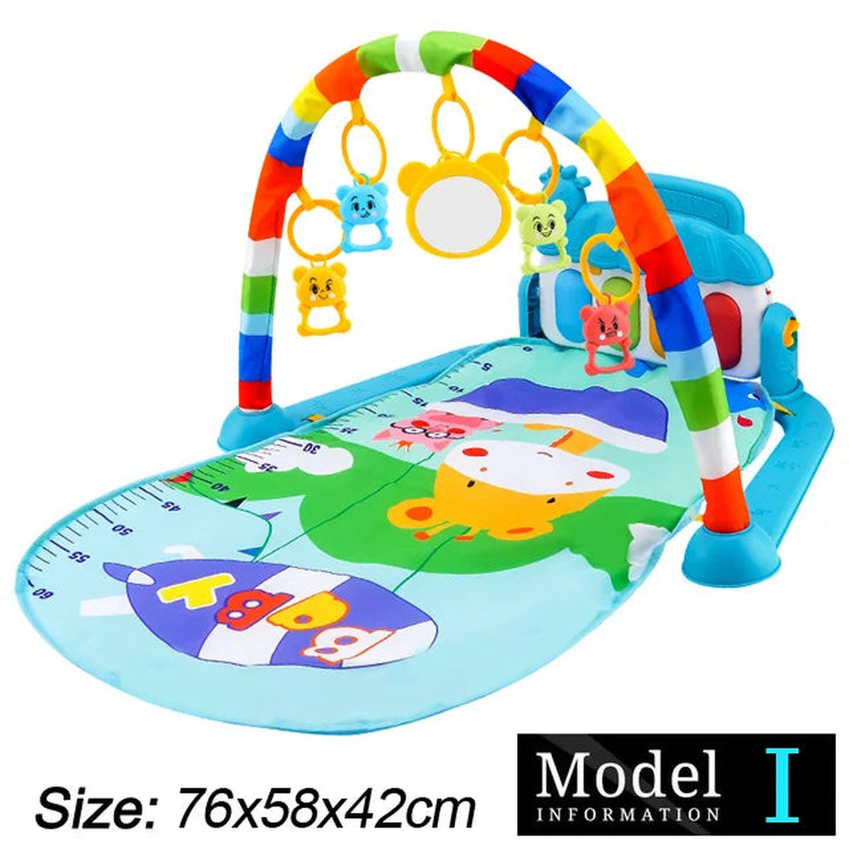 Lumiwee Clover Piano Baby Play Mat, Green Boat with Mirror option