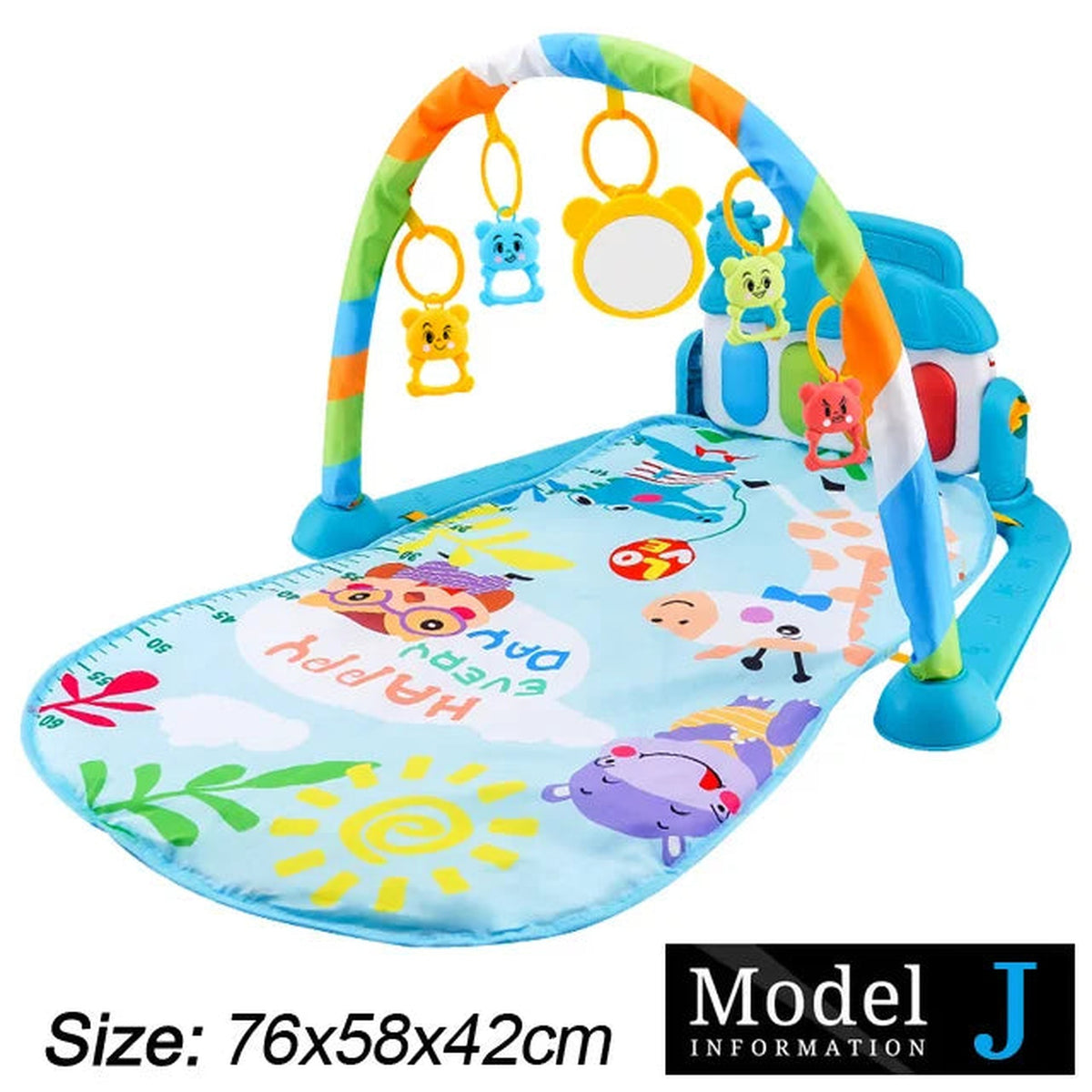 Lumiwee Clover Piano Baby Play Mat, Happy Day Sun with Mirror option