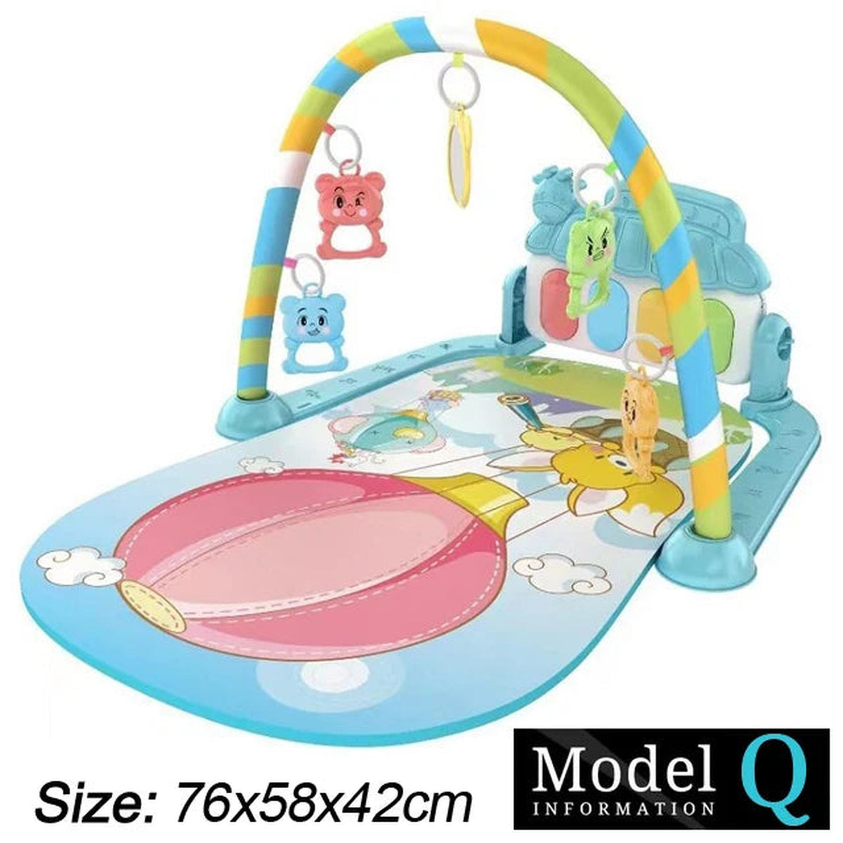 Lumiwee Clover Piano Baby Play Mat, Hot Air Balloon option