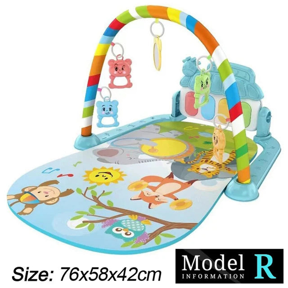 Lumiwee Clover Piano Baby Play Mat, Forest Friends option