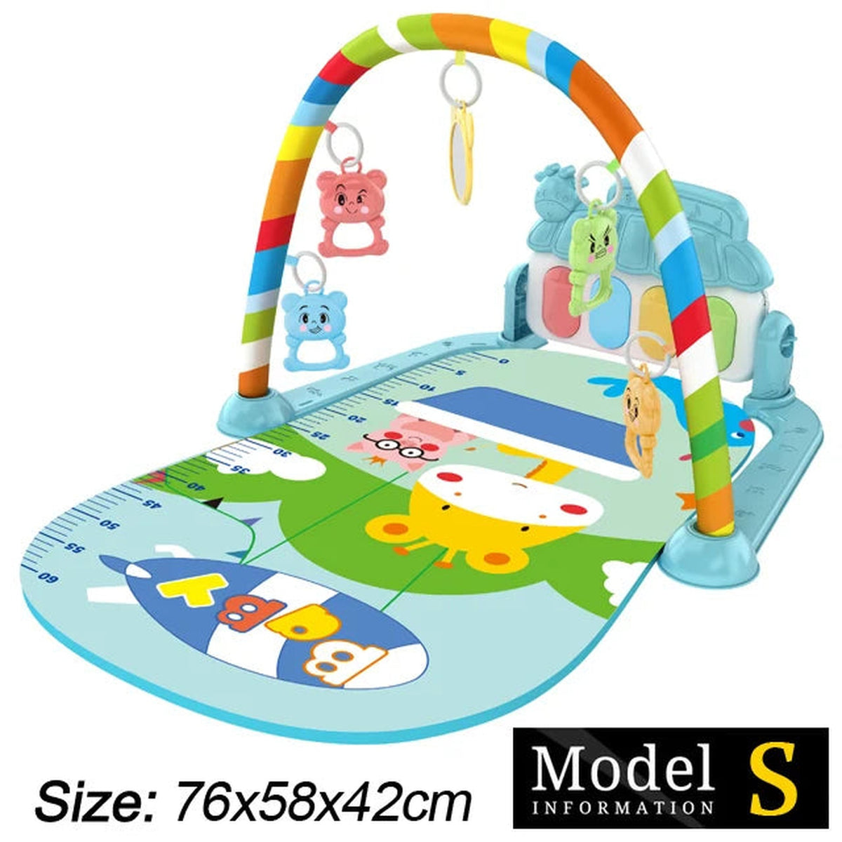 Lumiwee Clover Piano Baby Play Mat, Green Boat option
