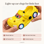 Lumiwee infographic: Comet - Light-up car clogs for little feet
