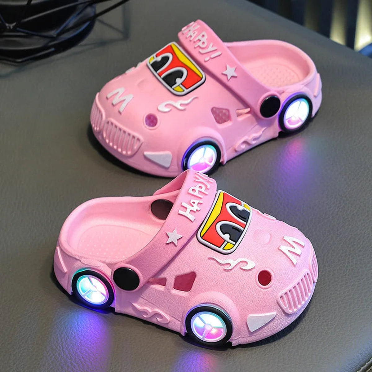 Lumiwee Comet Light-Up Toddler Car Clogs, Pink option