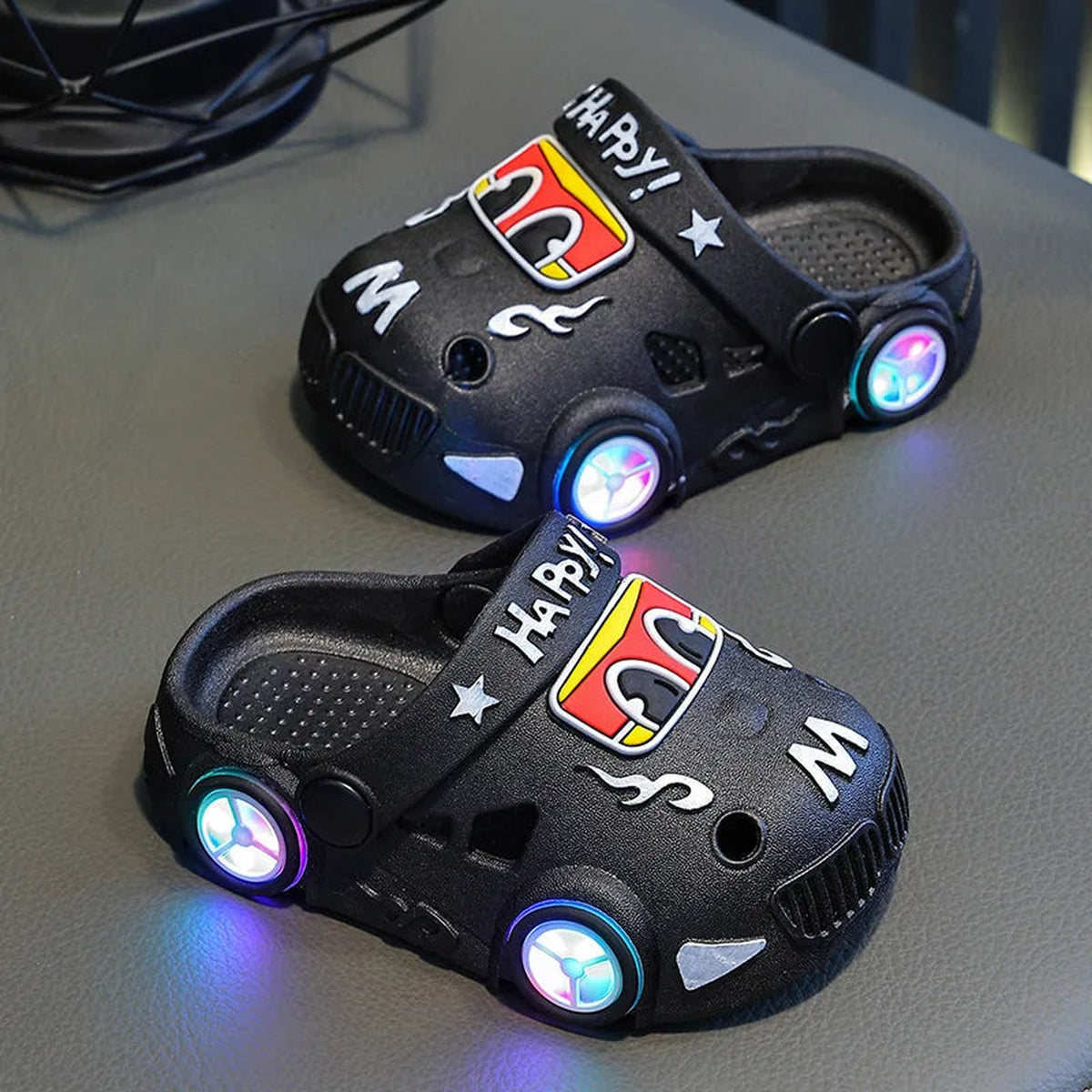 Lumiwee Comet Light-Up Toddler Car Clogs, Black option