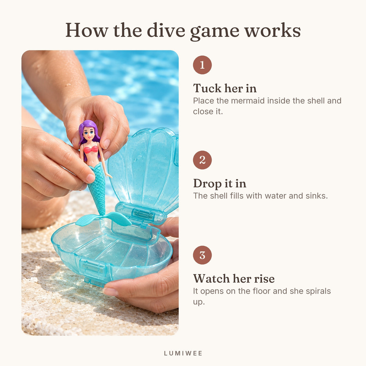 Lumiwee infographic: Coral - How the dive game works