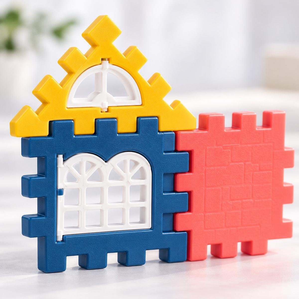 Close-up of Lumiwee wall, window and roof panels connected together