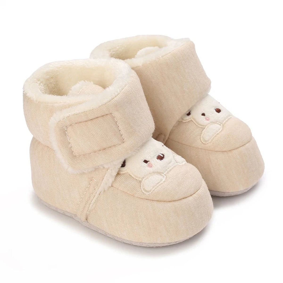 Lumiwee Cub Baby Booties for Newborns & Infants, White Bear option