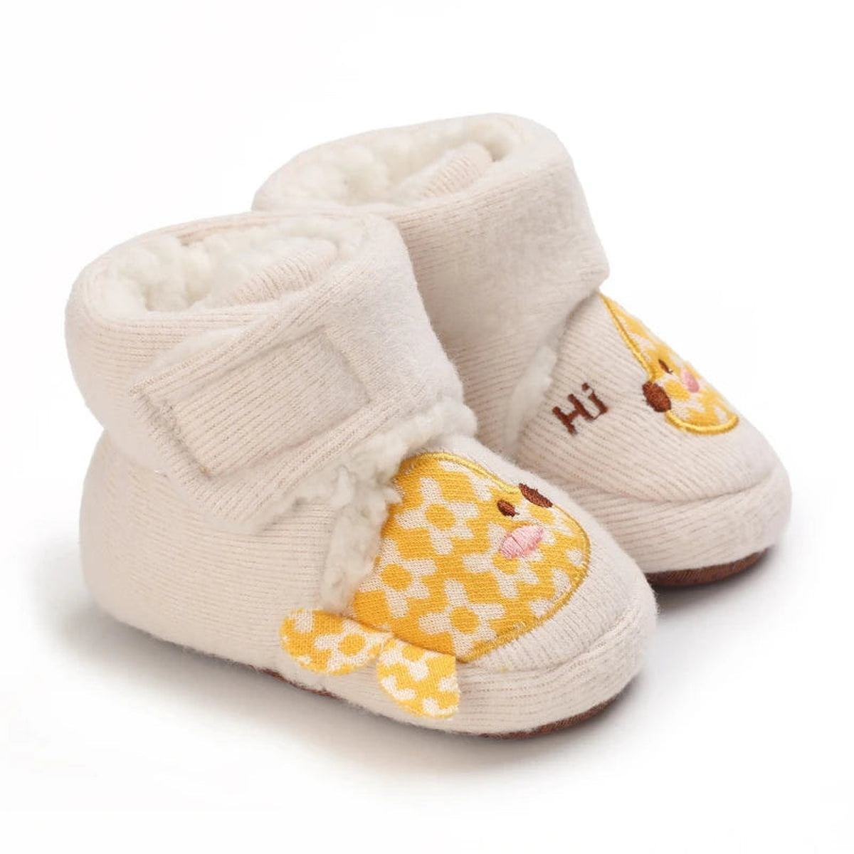 Lumiwee Cub Baby Booties for Newborns & Infants, Cream Giraffe option