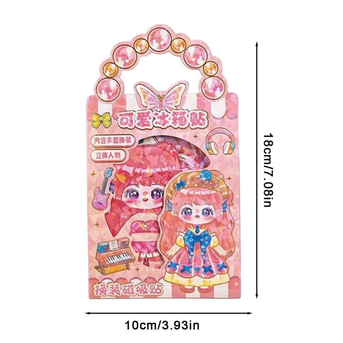 Lumiwee Dahlia Magnetic Dress-Up Dolls Set, Pink Hair option