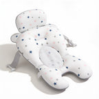 Lumiwee Dew baby bath support cushion: white stars baby bath support cushion on a white background