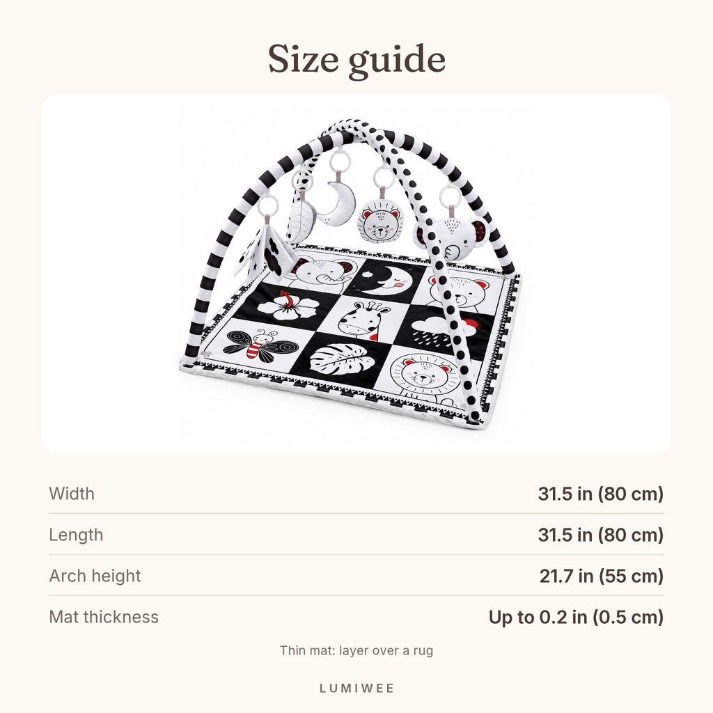 Lumiwee infographic: Domino - Size guide