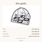 Lumiwee infographic: Domino - Size guide