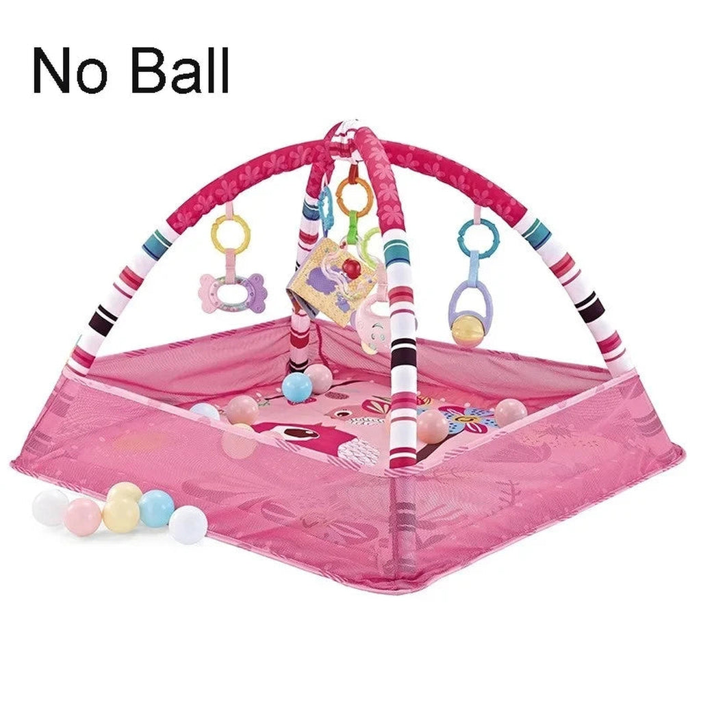 Lumiwee Domino Baby Play Mat & Activity Gym, Pink Mesh-Sided option