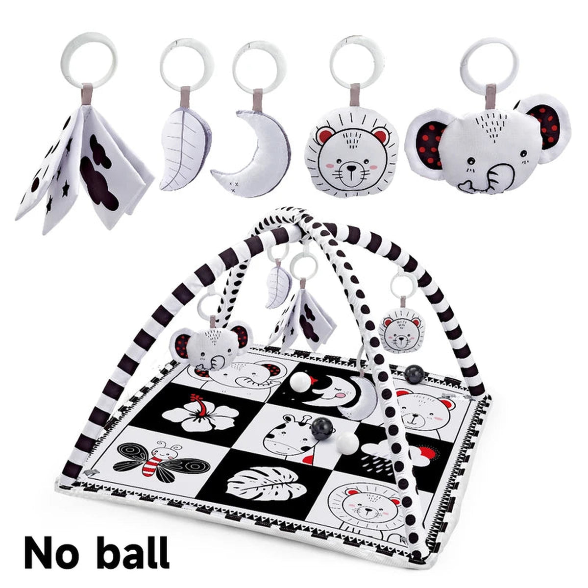 Lumiwee Domino Baby Play Mat & Activity Gym, Black & White Mat option