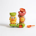 Lumiwee Duck and flower water wheel bath toy: duck water wheel bath toy on a white background