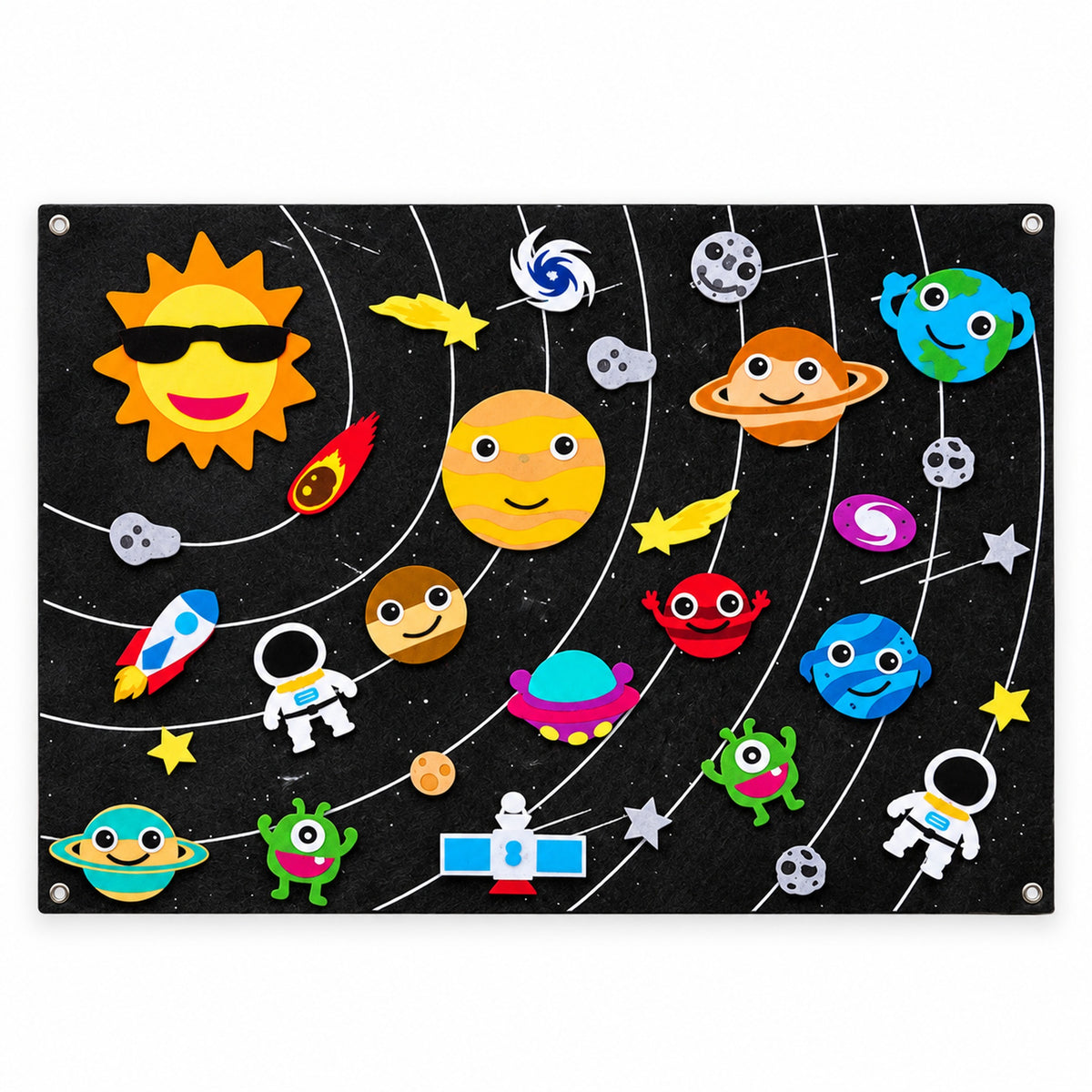 Lumiwee Fable Felt Board: Starry Sky theme on a white background